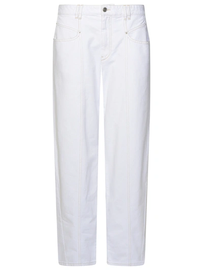 Shop Isabel Marant Étoile Isabel Marant Etoile Woman Isabel Marant Etoile White Cotton Jeans