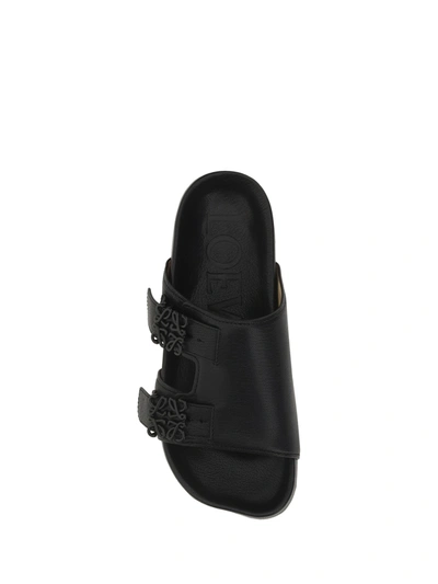 Shop Loewe Women Ease Sandals In Black