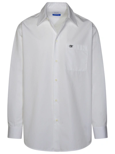 Shop Off-white Man  'ow' White Cotton Shirt