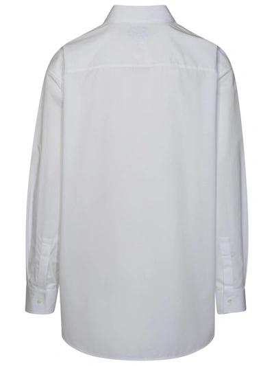 Shop Off-white 'ow' White Cotton Shirt Man