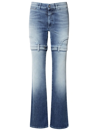 Shop Off-white Blue Cotton Jeans Woman