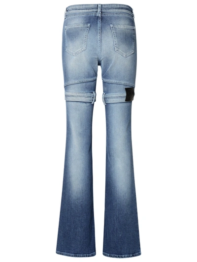 Shop Off-white Woman  Blue Cotton Jeans