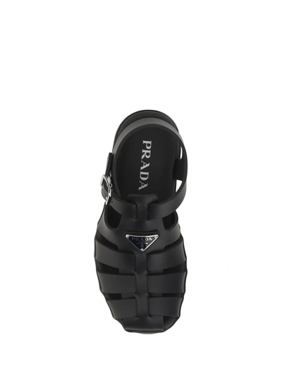 Shop Prada Men Sandals In Black