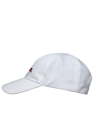 Shop Versace Man  White Cotton Cap
