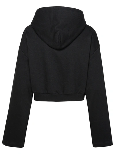 Shop Versace Woman  'medusa' Black Cotton Sweatshirt