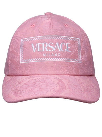 Shop Versace Woman  Pink Cotton Hat