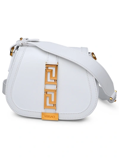 Shop Versace Woman  White Leather Bag