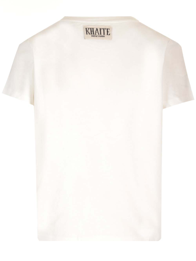 Shop Khaite Emmylou Basic T-shirt In White