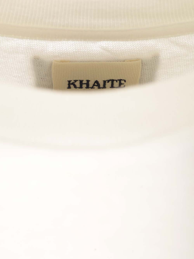 Shop Khaite Emmylou Basic T-shirt In White