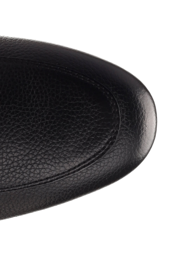 Shop Tod's Black Hammered Leather Loafer