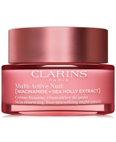 Shop Clarins Multi-active Night Moisturizer For Lines, Pores & Glow With Niacinamide In No Color