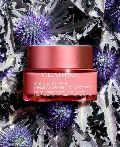 Shop Clarins Multi-active Night Moisturizer For Lines, Pores & Glow With Niacinamide In No Color