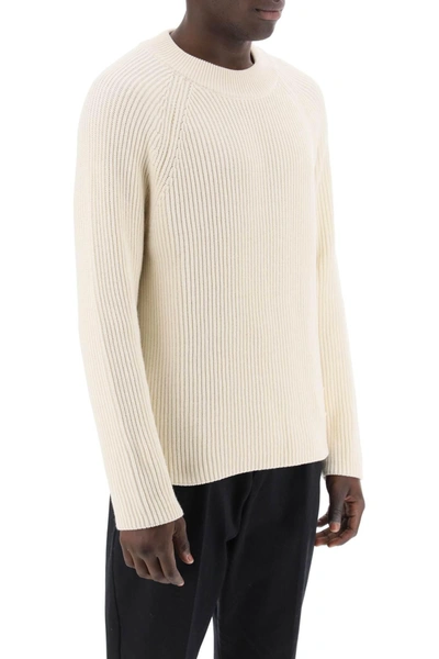 Shop Ami Alexandre Mattiussi Cotton Wool Crewneck Sweater