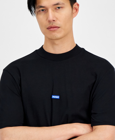 Shop Hugo By  Boss Men's Regular-fit Logo Patch T-shirt In Black