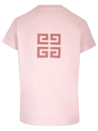 Shop Givenchy Fitted Signature T-shirt In Rose
