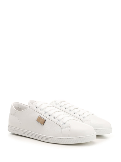 Dolce & Gabbana White Leather Sneakers