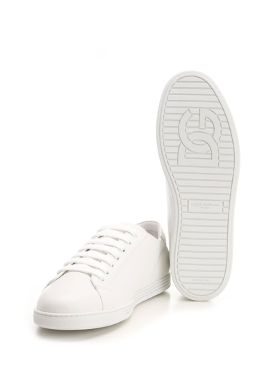 Dolce & Gabbana White Leather Sneakers