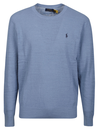 Shop Polo Ralph Lauren Long Sleeve Sweater In Channel Blue