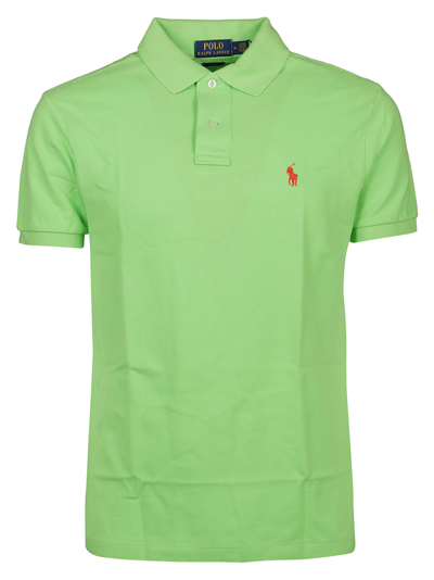 Shop Polo Ralph Lauren Short Sleeve Polo Shirt In Kiwi Lime