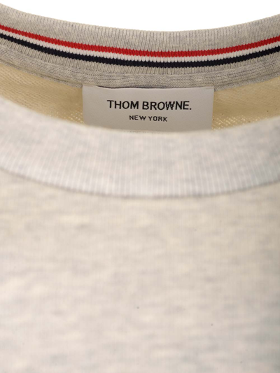 Shop Thom Browne 4bar T-shirt In Light Grey