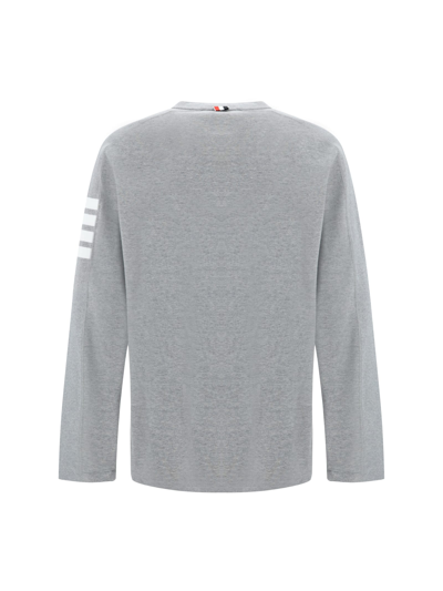 Shop Thom Browne Long-sleeved Sweater In Light Grey