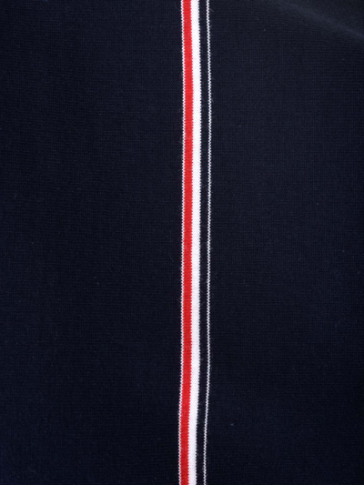 Shop Thom Browne Striped Band T-shirt In Navy/blu