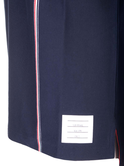 Shop Thom Browne Striped Band T-shirt In Navy/blu
