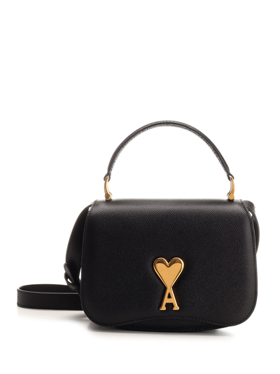 Shop Ami Alexandre Mattiussi Mini Paris Hand Bag In Black