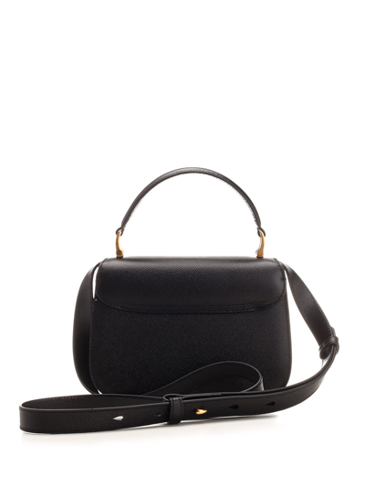 Shop Ami Alexandre Mattiussi Mini Paris Hand Bag In Black