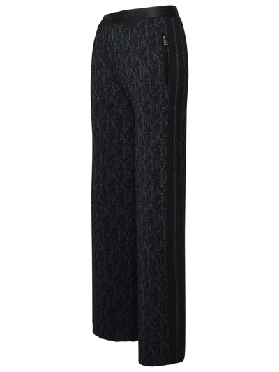 Shop Palm Angels Black Viscose Trousers In Nero