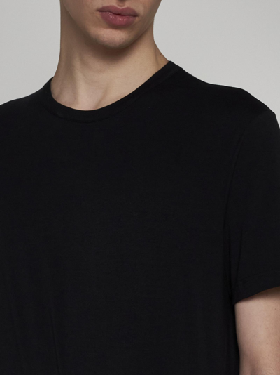 Shop Palm Angels Cotton T-shirt Tripack In Nero
