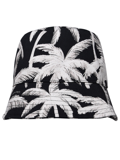 Shop Palm Angels Two-tone Cotton Hat In Bianco