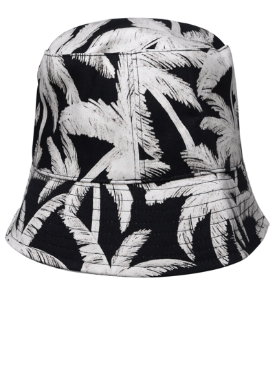 Shop Palm Angels Two-tone Cotton Hat In Bianco