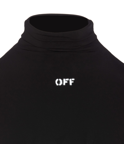 Shop Off-white Off Stamp Logo Short Sleeves Sweater In Nero