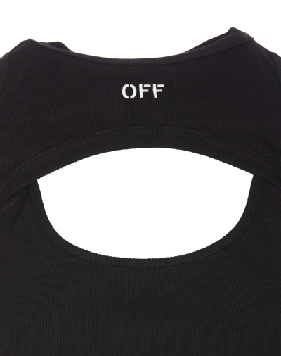 Shop Off-white Off Stamp Logo Top In Nero