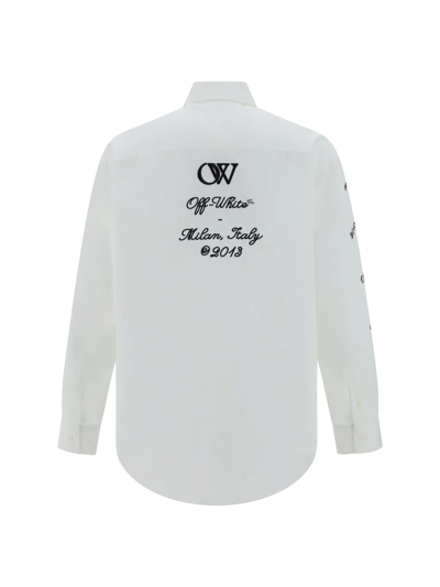 Shop Off-white Multiple Logo Print Shirt In Nero