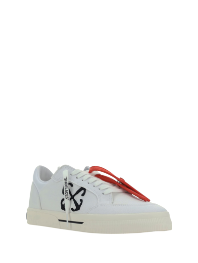 Shop Off-white New Low Vulcanized Canvas Sneakers In Nero