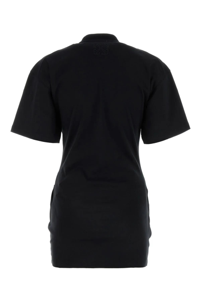 Off-white Off White Arrow Twisted T Shirt Model Dress In Nero