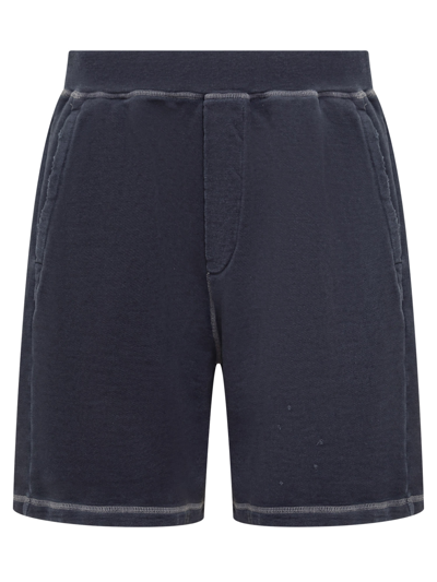 Shop Dsquared2 Relax Fit Shorts In Navy Blue
