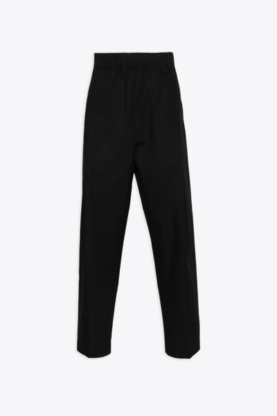 Shop Laneus Elastic Waist Wide Leg Trousers In Black
