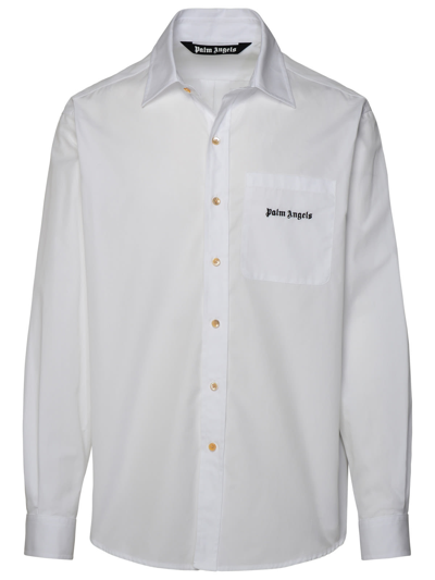 Shop Palm Angels Classic Logo Shirt In Whiteblack