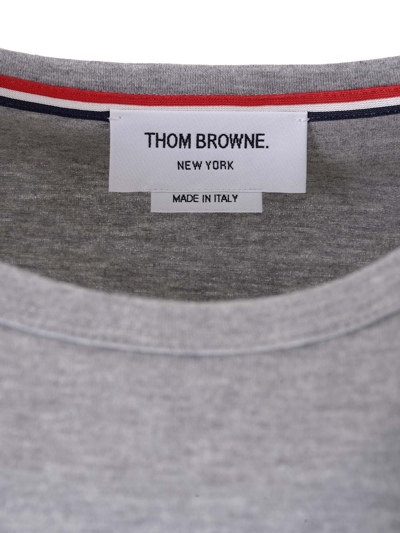 Shop Thom Browne Patch Pocket T-shirt In Lt Grey