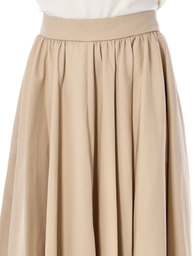 Shop Patou Maxi Skirt In Beige