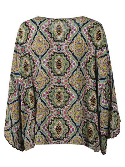 Shop Etro Classic Printed Blouse In Verde