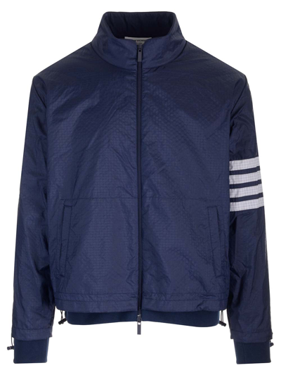 Shop Thom Browne Lightweight Ripstop Jacket In Navy
