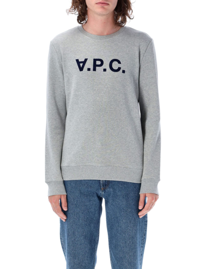 Shop Apc V.p.c. Swatshirt In Heathered Grey