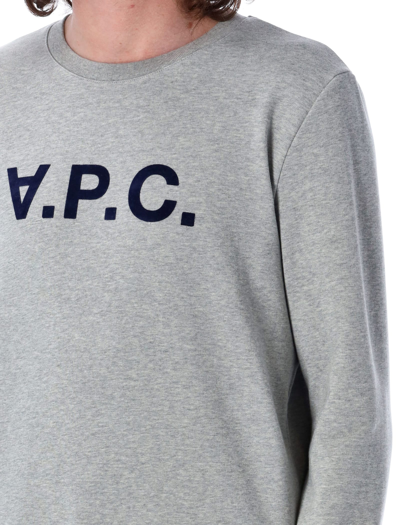 Shop Apc V.p.c. Swatshirt In Heathered Grey
