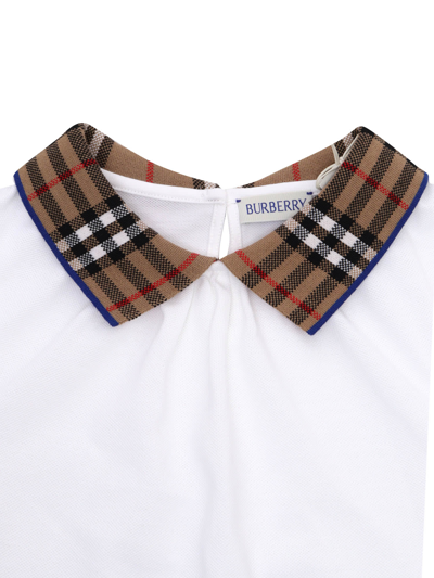 Shop Burberry Polo T-shirt In White