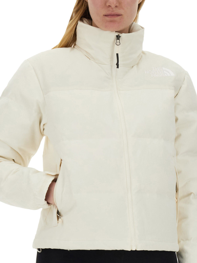 Shop The North Face Jacket With Logo In Bianco
