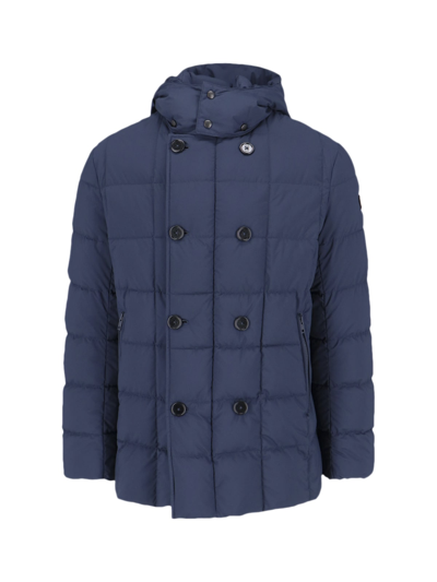 Shop Fay Quilted Puffer Jacket In Blu